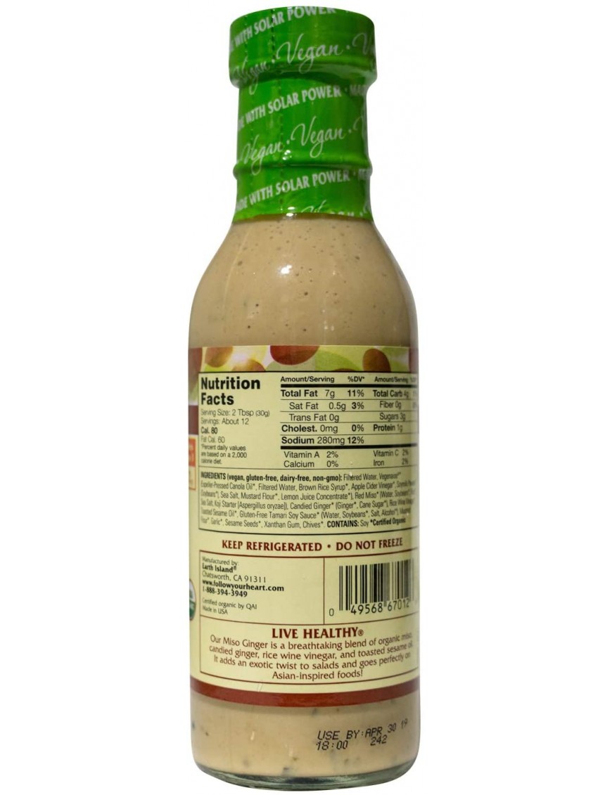 Follow Your Heart Organic Miso Ginger Dressing (6 Pack)