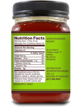 Wedderspoon Honey Beechwood 100 Percent Raw 17.6 oz