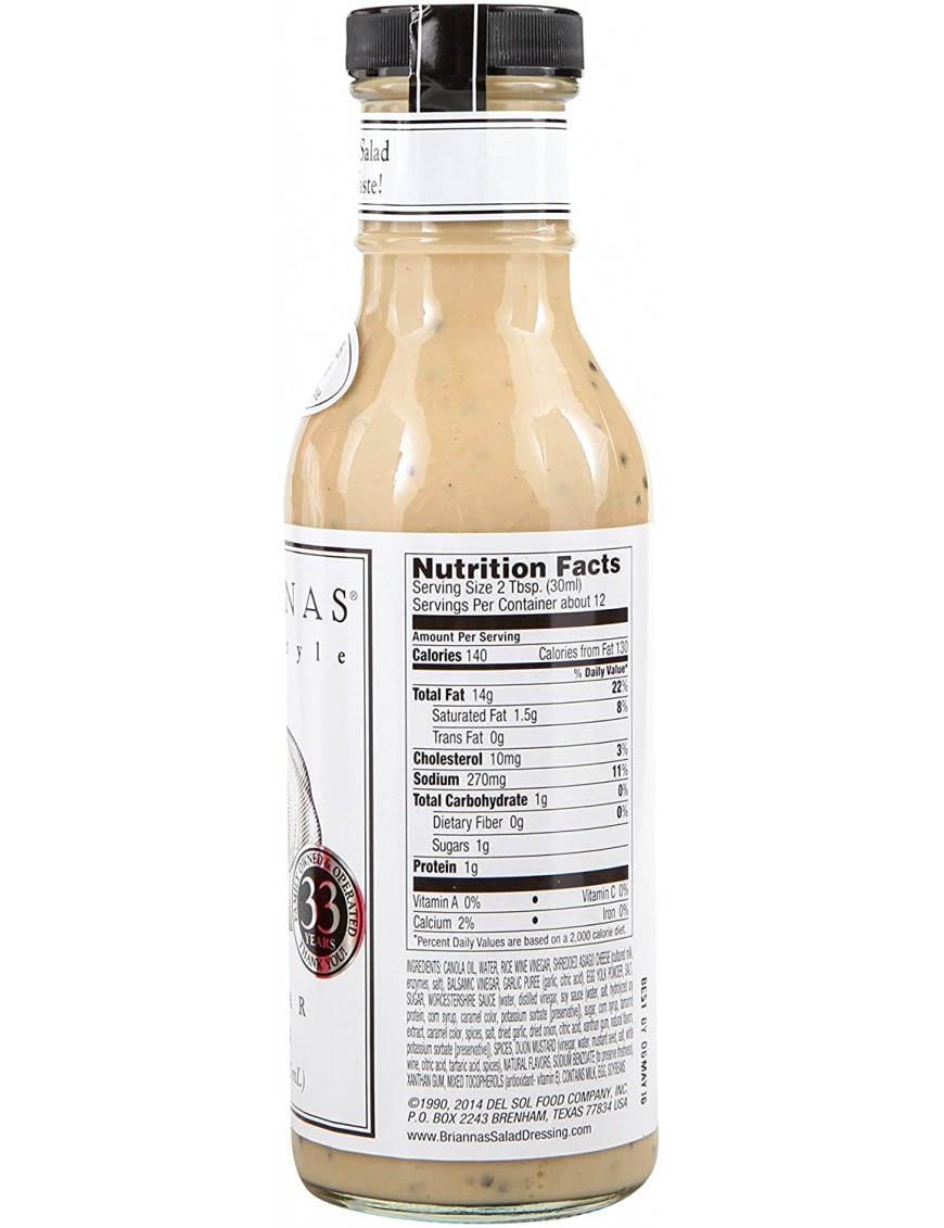 Brianna's Asiago Caesar Salad Dressing (6 Pack)