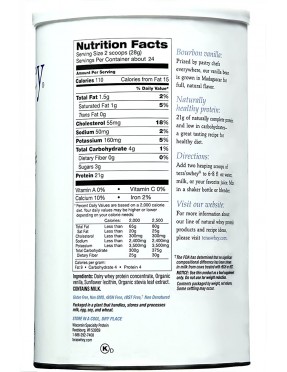 Tera's Whey rBGH Free Whey Protein Bourbon Vanilla (1 Pack)