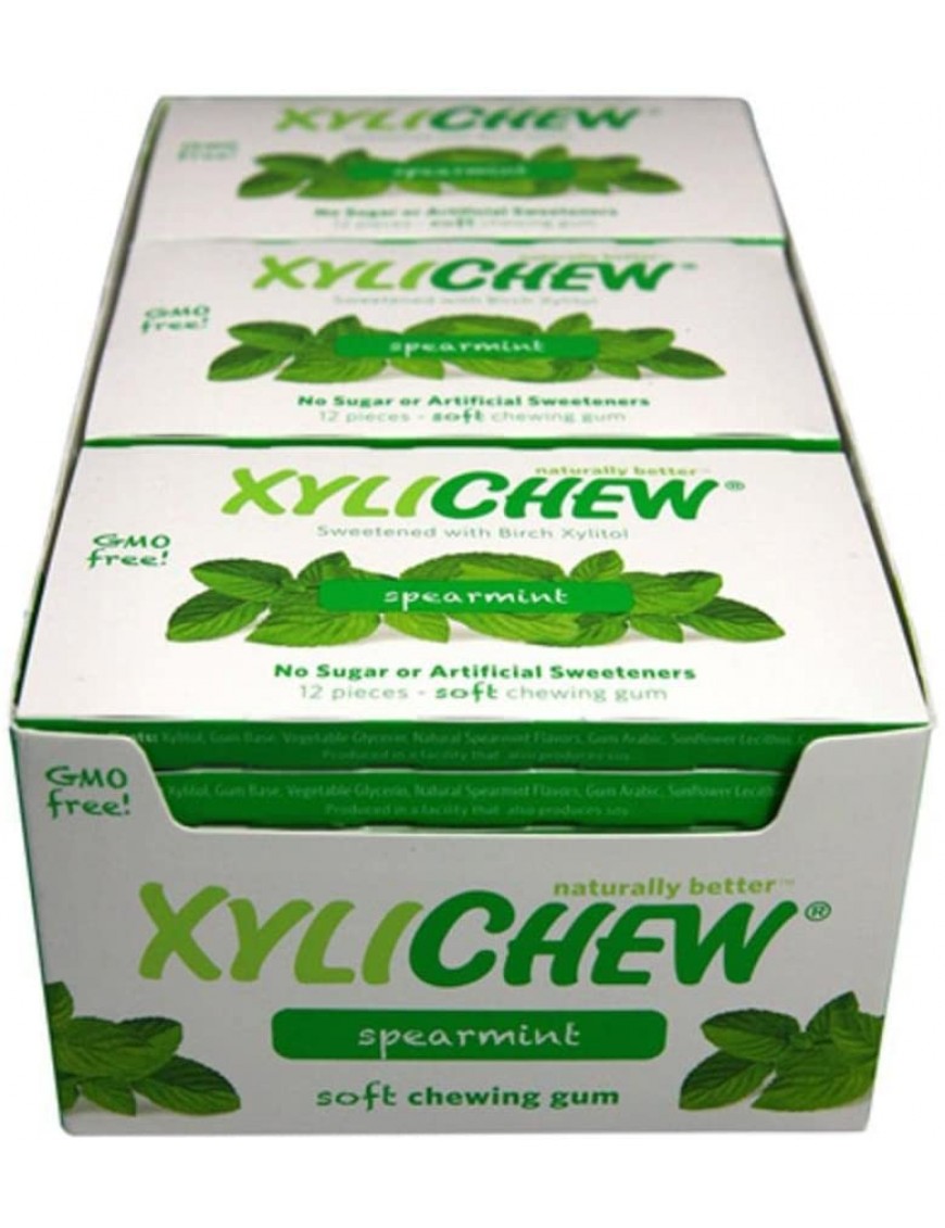 Xylichew Spearmint Gum, Display (24 Pack)