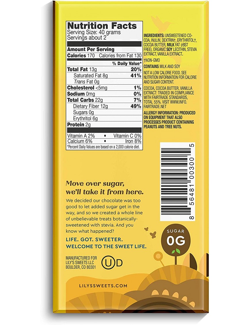 Lily's Original Dark Chocolate (12 Pack)