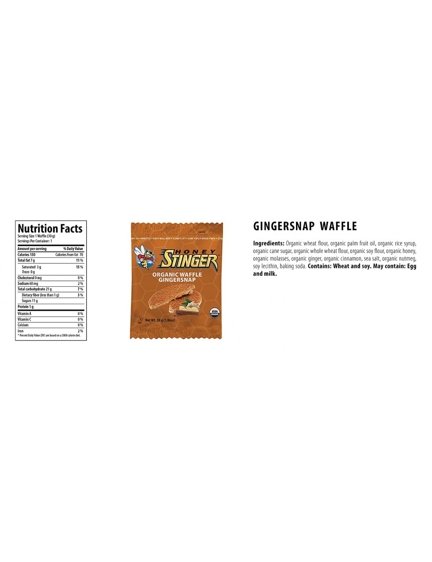 Honey Stinger Gingersnap Waffle (16 Pack)